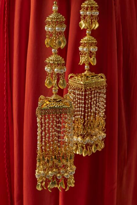 Shop Vivinia By Vidhi Mehra Gold Plated Designer Kaleeras Online at Aza Fashions Shop_Vivinia By Vidhi Mehra_Gold Plated Designer Kaleeras _Online_at_Aza_Fashions