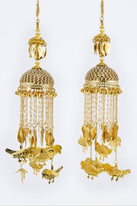 Buy Vivinia By Vidhi Mehra Gold Plated Kundan Polki Designer Kaleeras Online at Aza Fashions Buy_Vivinia By Vidhi Mehra_Gold Plated Kundan Polki Designer Kaleeras _Online_at_Aza_Fashions