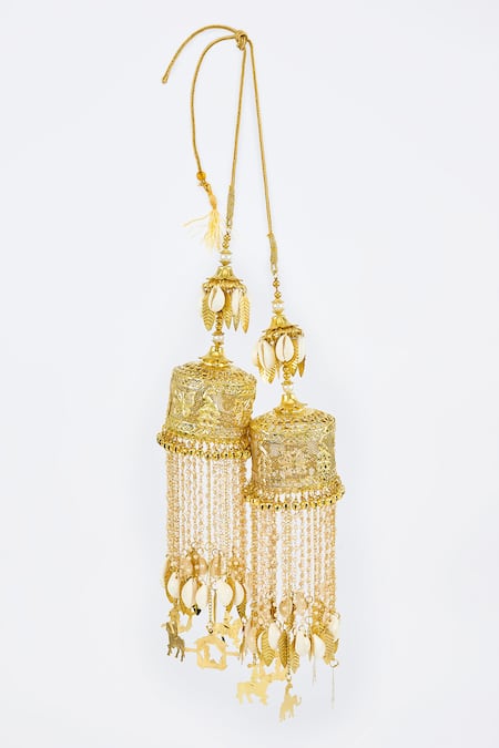 Vivinia By Vidhi Mehra Gold Kundan Polki Designer Kaleeras 