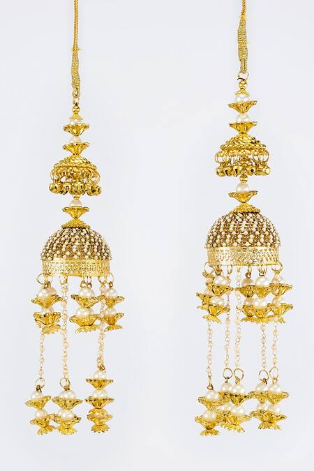 Buy Vivinia By Vidhi Mehra Gold Plated Kundan Polki Designer Kaleeras Online at Aza Fashions Buy_Vivinia By Vidhi Mehra_Gold Plated Kundan Polki Designer Kaleeras _Online_at_Aza_Fashions