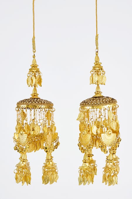 Buy Vivinia By Vidhi Mehra Gold Plated Diamonds, Stones Kundan Polki Kaleeras Online at Aza Fashions Buy_Vivinia By Vidhi Mehra_Gold Plated Diamonds, Stones Kundan Polki Kaleeras _Online_at_Aza_Fashions