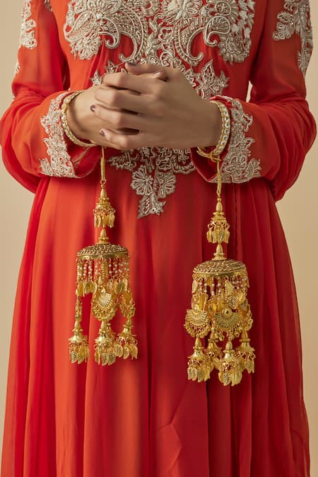 VIVINIA by Vidhi Mehra Gold Kundan Polki Kaleeras 