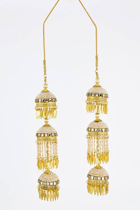 Buy Vivinia By Vidhi Mehra Gold Plated Pearls Designer Kundan Polki Kaleeras Online at Aza Fashions Buy_Vivinia By Vidhi Mehra_Gold Plated Pearls Designer Kundan Polki Kaleeras _Online_at_Aza_Fashions