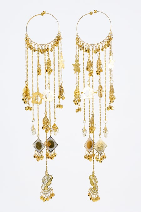 Vivinia By Vidhi Mehra Gold Adjustable Kaleera Bangles 