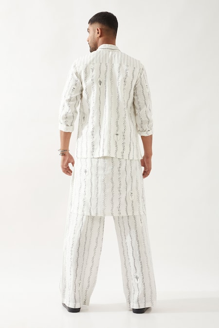 Son Of A Noble Snob Madox Vine Bundi Kurta Set 