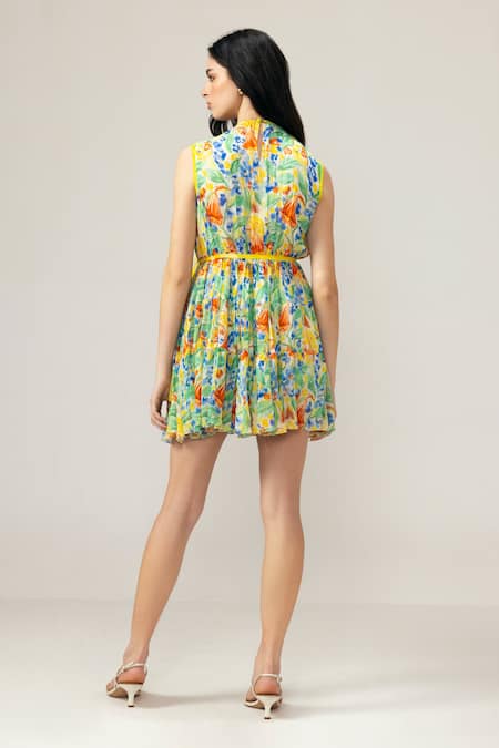 Reena Sharma Isha Ditsy Short Dress 