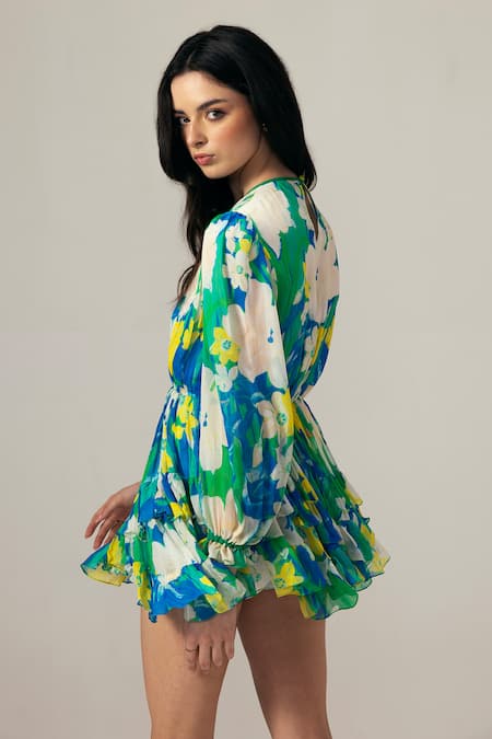 Reena Sharma Nora Ruching Short Dress 