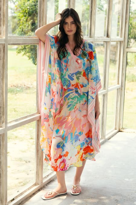 REENA SHARMA Multi Color Zoe Kaftan 