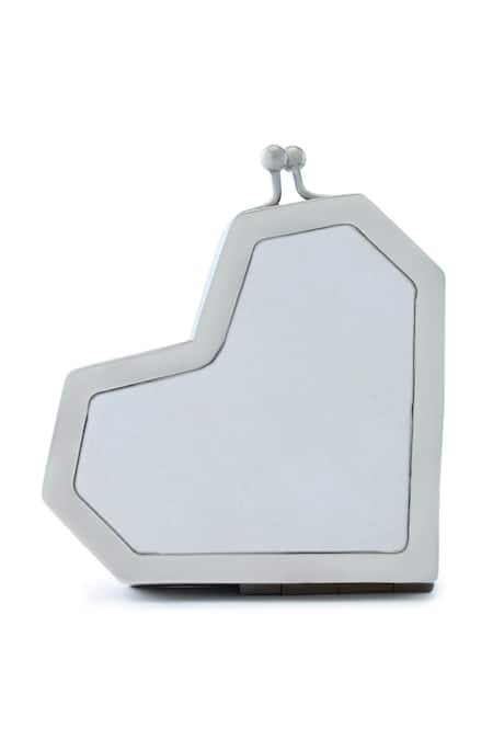 Shop Anaar Gray Crystals, Pearls Charisma Slingette Clutch at Aza Fashions Shop_Anaar_Gray Crystals, Pearls Charisma Slingette Clutch _at_Aza_Fashions