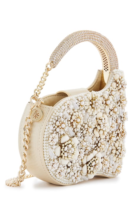 Anaar Swan Annette Floral Clutch 