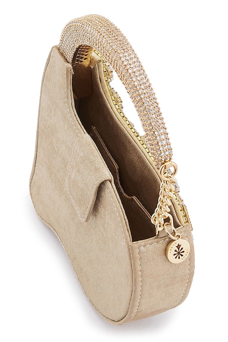 Shop_Anaar_Gold Crystals Butterfly Annette Designer Clutch _Online_at_Aza_Fashions