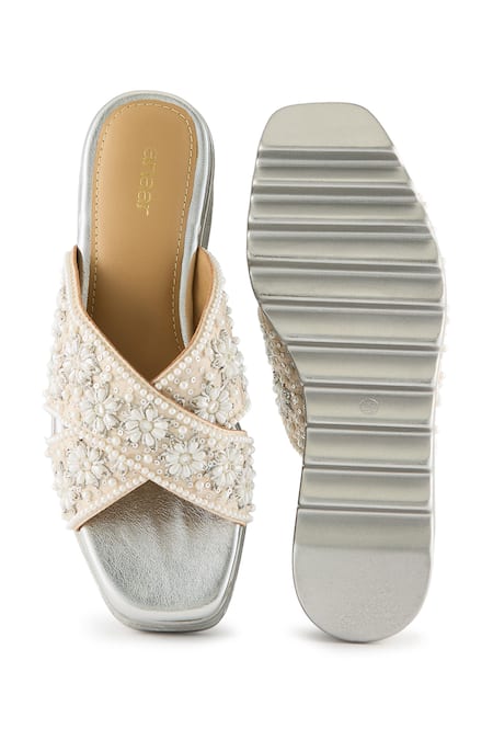 Anaar Embellished Beige Luna Sandals 