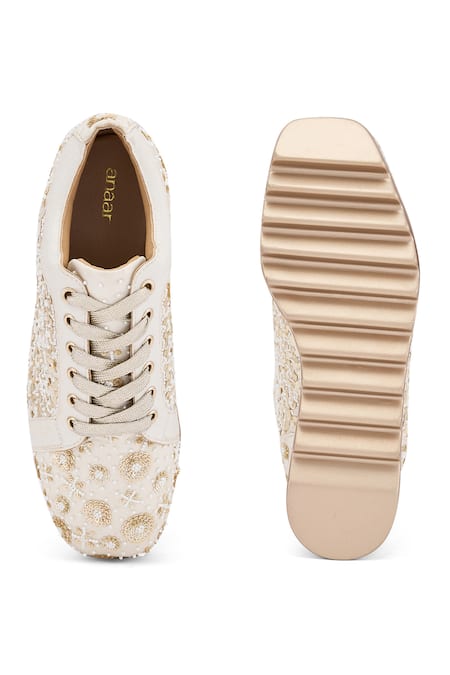 Anaar Buttercream Bliss Sneaker Wedges 