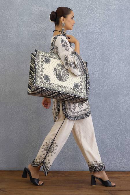 Shop_Torani_Multi Color Kalamkari Mrittika Handbag _Online_at_Aza_Fashions