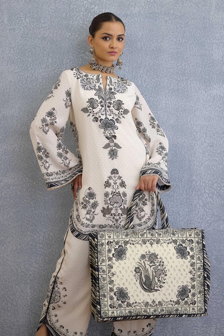 Torani_Multi Color Kalamkari Mrittika Handbag _at_Aza_Fashions