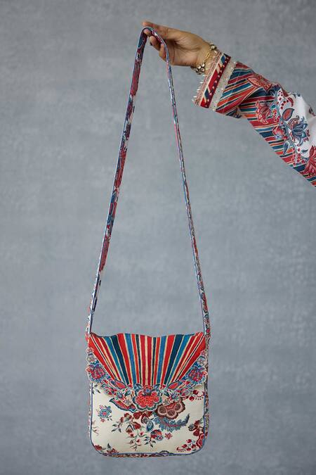 Torani Multi Color Embroidery Coromandel Aashi Sling Bag Online at Aza Fashions Torani_Multi Color Embroidery Coromandel Aashi Sling Bag _Online_at_Aza_Fashions