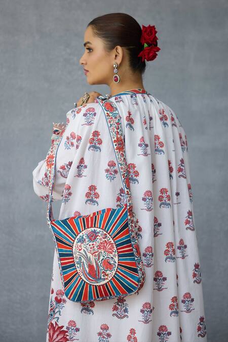 Buy Torani Multi Color Embroidery Coromandel Aashi Sling Bag Buy_Torani_Multi Color Embroidery Coromandel Aashi Sling Bag