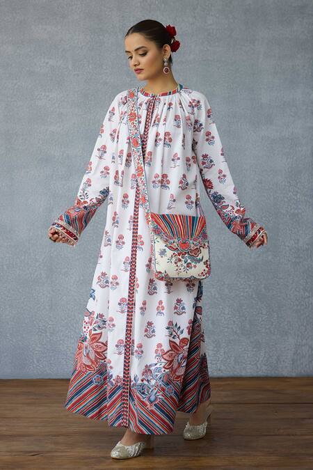 Shop Torani Multi Color Embroidery Coromandel Aashi Sling Bag Shop_Torani_Multi Color Embroidery Coromandel Aashi Sling Bag