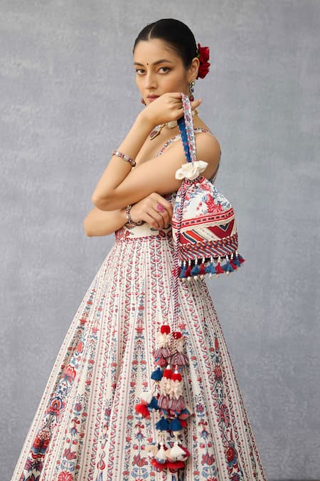 Torani Multi Color Tassels Coromandel Vreeksha Potli 