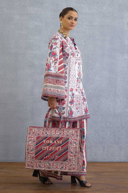 Torani Multi Color Embroidery Coromandel Apekshaa Handbag Online at Aza Fashions Torani_Multi Color Embroidery Coromandel Apekshaa Handbag _Online_at_Aza_Fashions