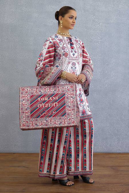 Torani Multi Color Embroidery Coromandel Apekshaa Handbag at Aza Fashions Torani_Multi Color Embroidery Coromandel Apekshaa Handbag _at_Aza_Fashions