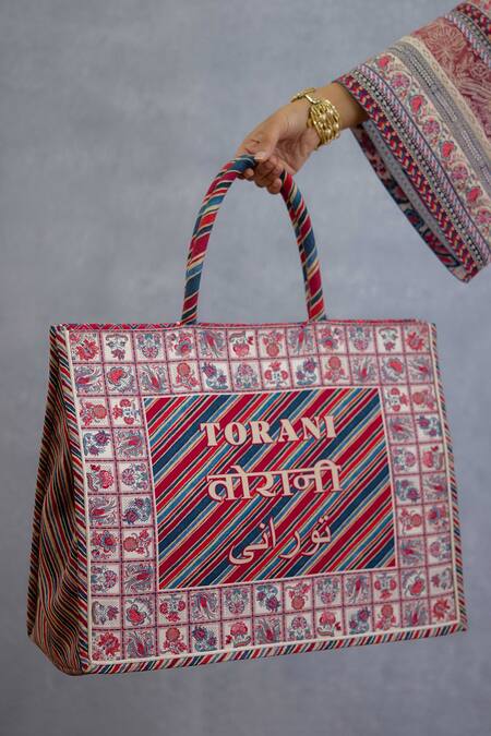 Buy Torani Multi Color Embroidery Coromandel Apekshaa Handbag Buy_Torani_Multi Color Embroidery Coromandel Apekshaa Handbag