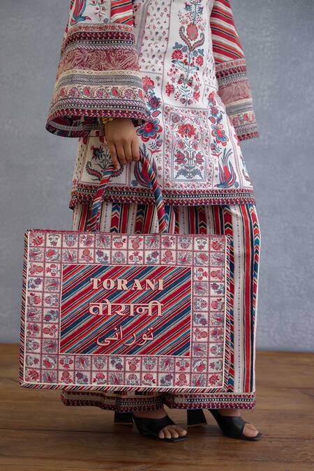 Shop Torani Multi Color Embroidery Coromandel Apekshaa Handbag Shop_Torani_Multi Color Embroidery Coromandel Apekshaa Handbag