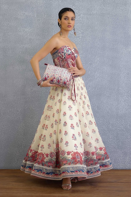 Torani_Multi Color Embroidery Coromandel Purna Pouch _at_Aza_Fashions