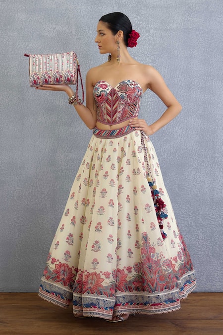 Buy_Torani_Multi Color Embroidery Coromandel Purna Pouch 