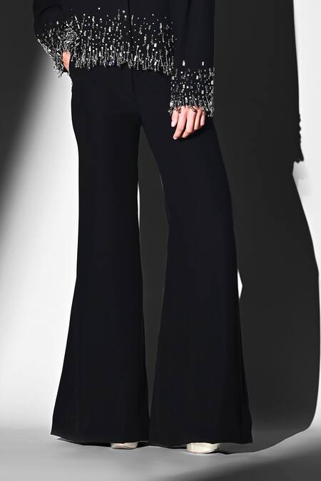 Shop Nikita Mhaisalkar Black Beads Noir Crystal Embroidered Pant Set Online at Aza Fashions Shop_Nikita Mhaisalkar_Black Beads Noir Crystal Embroidered Pant Set _Online_at_Aza_Fashions
