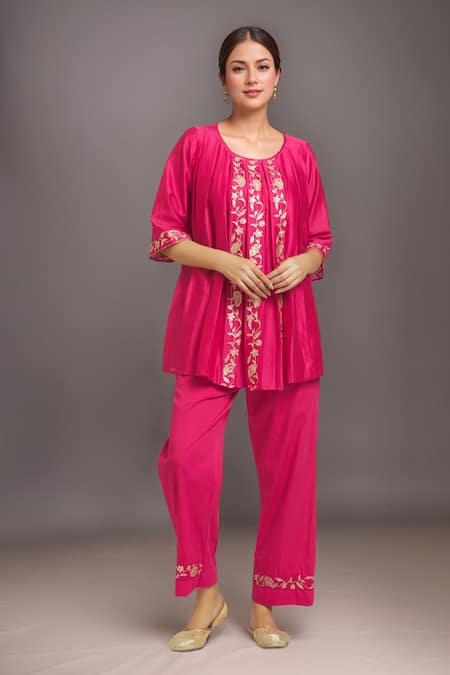 Samyukta Singhania Aari Placement Embroidery Tunic With Pant 