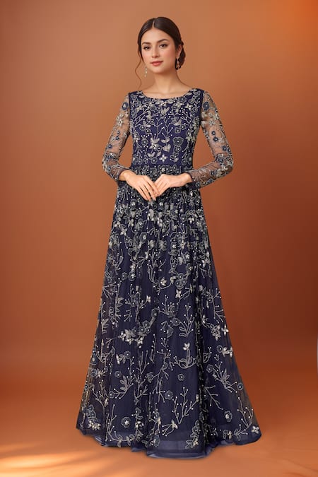 Samyukta Singhania Star Dust Soiree Hand Embroidered Gown 