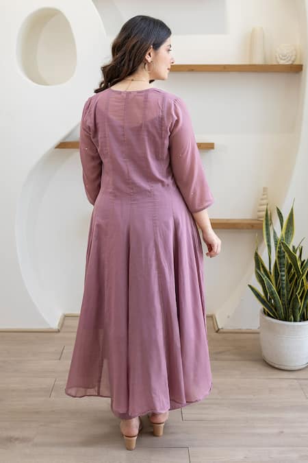 ASRUMO Lavender Mist Cotton Mulmul Anarkali Set 