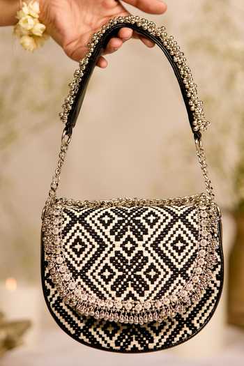 Buy_5elements_Black Beads Designer Vani Handbag 