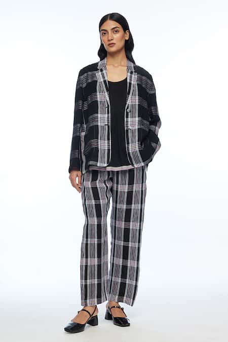 Payal Pratap Calantha Check Jacket 