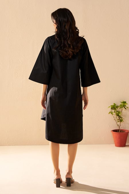 Savaaya Dewdrop Black & Blue Designer Dress 