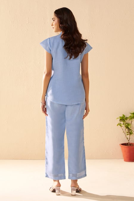 Savaaya Light Blue Solstice Pant Set 
