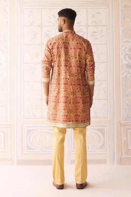 Shyam Narayan Prasad Embroidered Chanderi Kurta Set 