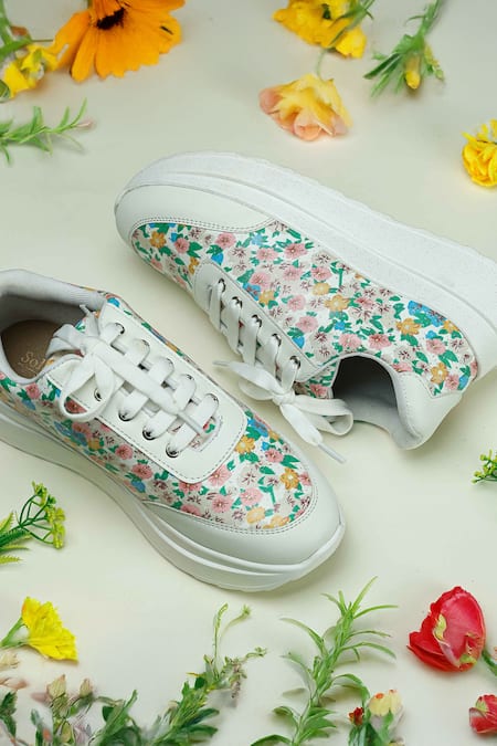 Sole Mates by Palak Floral Printed Sneakers 