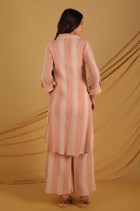 Grass & Sunshine Stripe Sunrise Kurta & Pant Set 