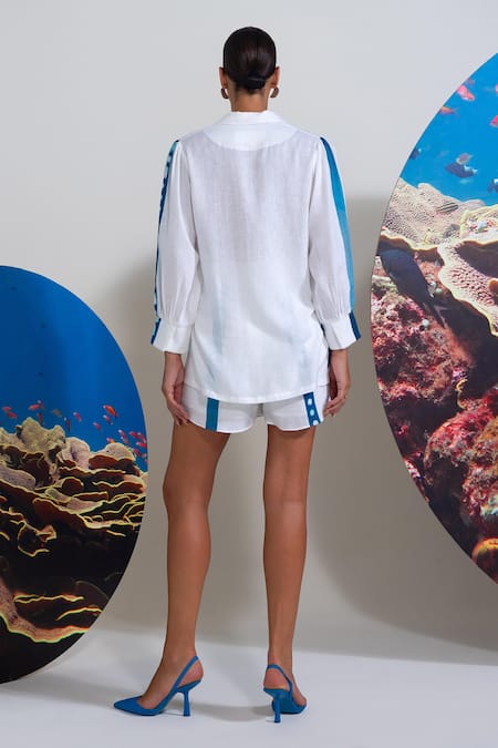 Nautanky Colorful Seahorse Print Shirt & Shorts Set 