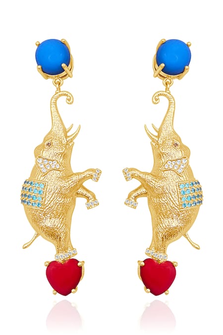 MAALICIOUS JEWELRY Circus Elephant Statement Earrings 