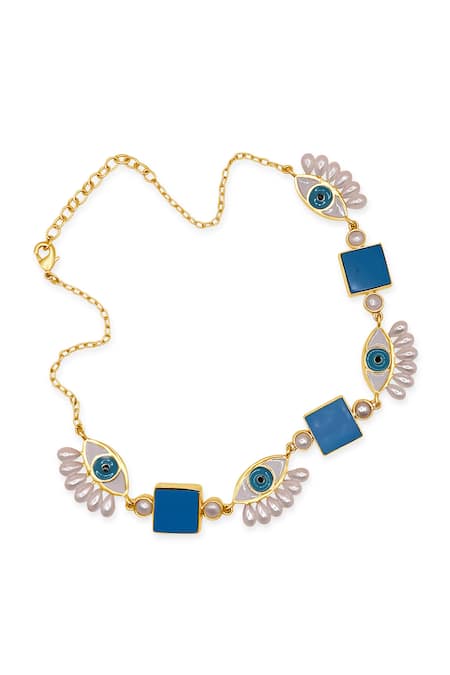 MAALICIOUS JEWELRY Evil Eye Choker Necklace 