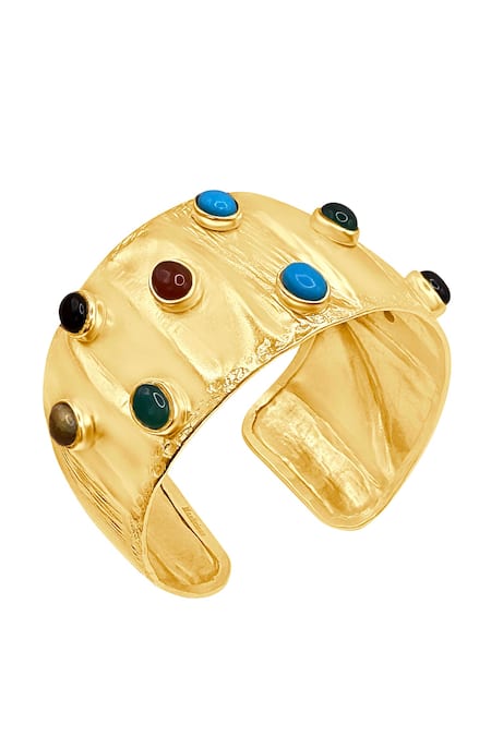 Buy_MAALICIOUS JEWELRY_Gold Plated Stones Studded Bracelet _Online_at_Aza_Fashions
