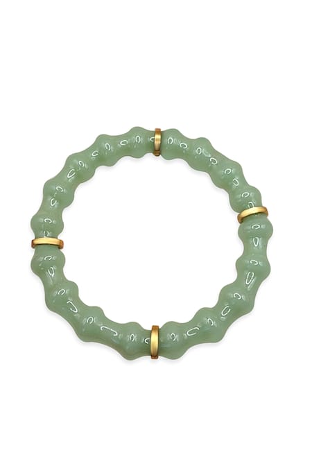 MAALICIOUS JEWELRY Sona Green Glass Bangle 