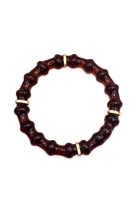 MAALICIOUS JEWELRY Sona Brown Glass Bangle 