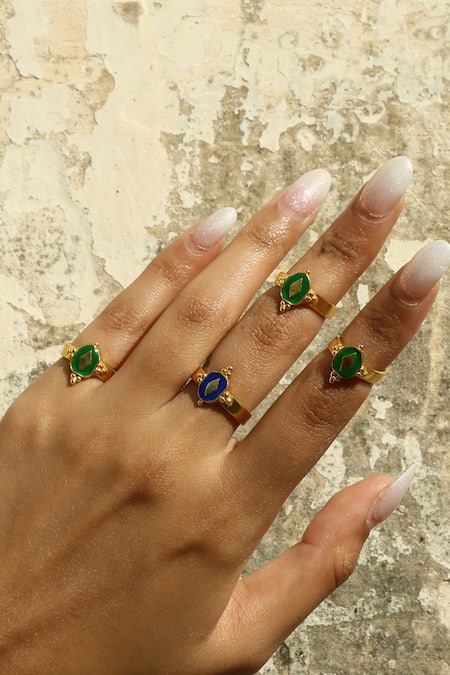 MAALICIOUS JEWELRY Green Hot Pot Ring 