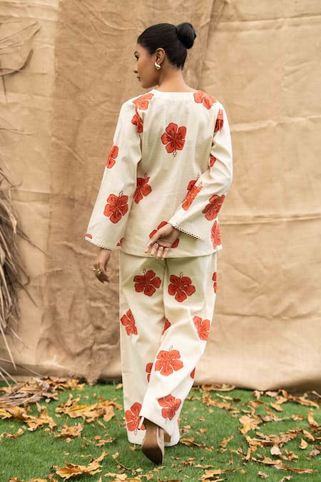 Kalakaari By Sagarika Floral Print Cotton Pant Set 