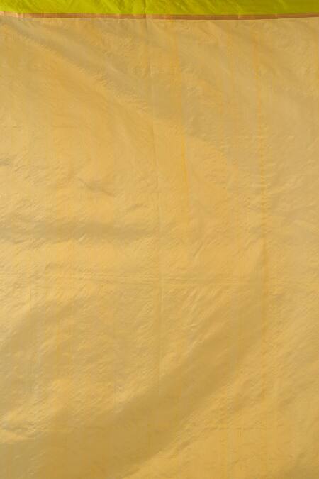 Mint N Oranges_Blue Chanderi Handwoven Saree Set _at_Aza_Fashions