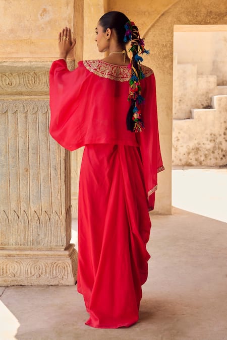 Vinita Bhansali Red Aarna Kaftan Set 